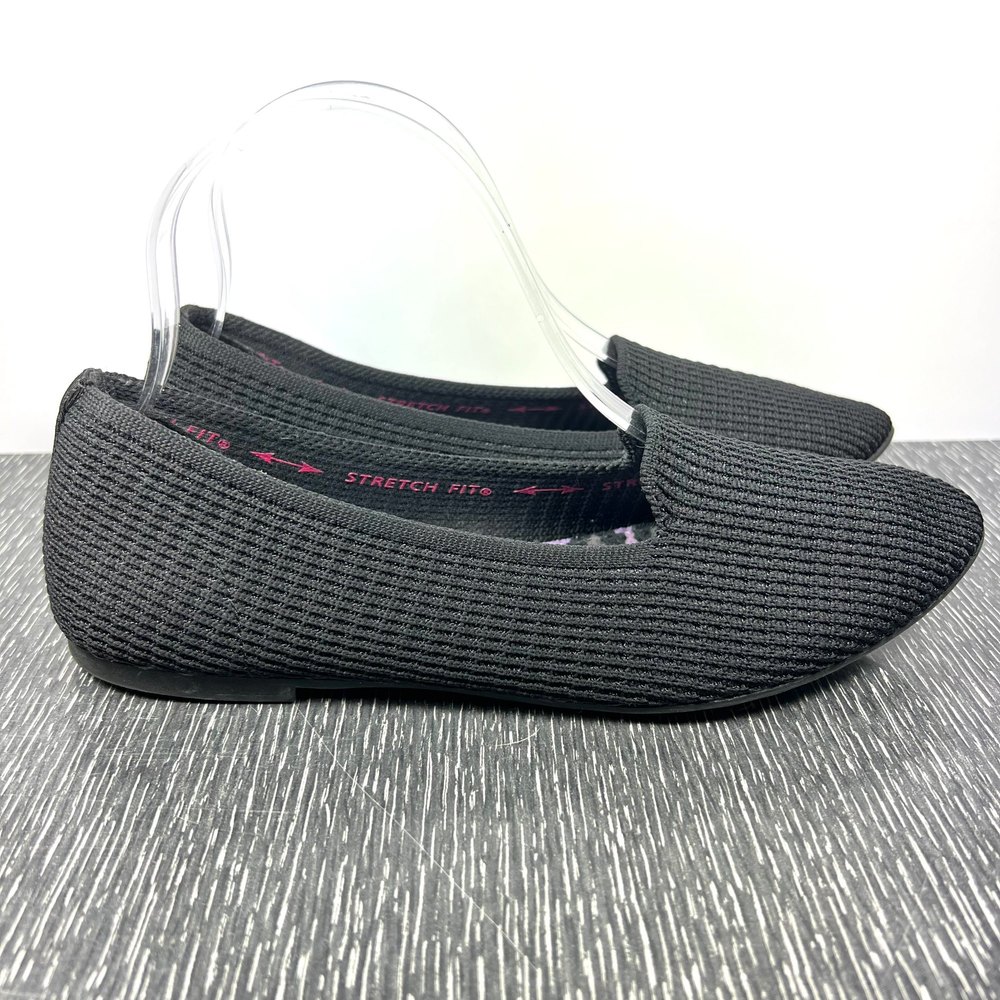 Sketchers Psychic Cleo Black Women's Shoes Flats Air-Cooled Memory Foam Size 8.5